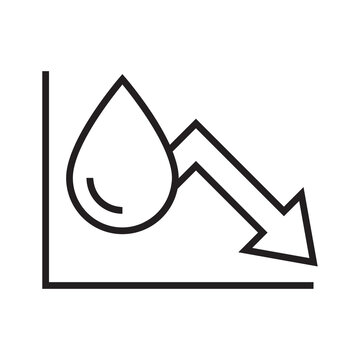 Oil Price Decrease Downward Chart Trend Icon