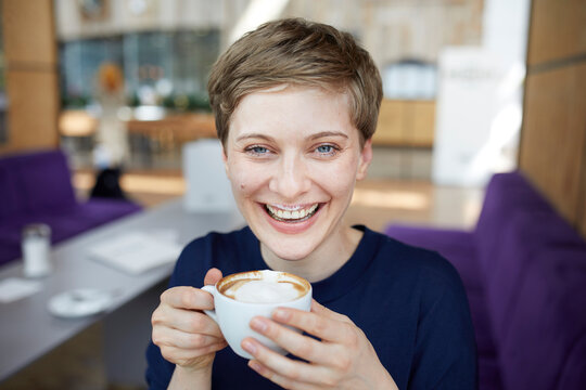 Portrait of blond woman