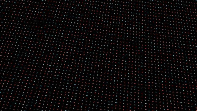 Dense Colorful Diatomic Molecules in a Microscopic Particle Simulation
