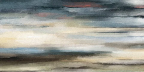 Contemporary abstract wall art with atmospheric landscape forms and layered horizons © CHREMOS