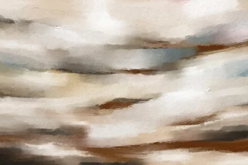 Contemporary abstract wall art with organic textures and earthy colors © CHREMOS