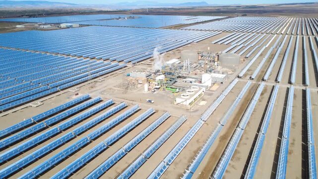 Andasol solar thermal power plant aerial view