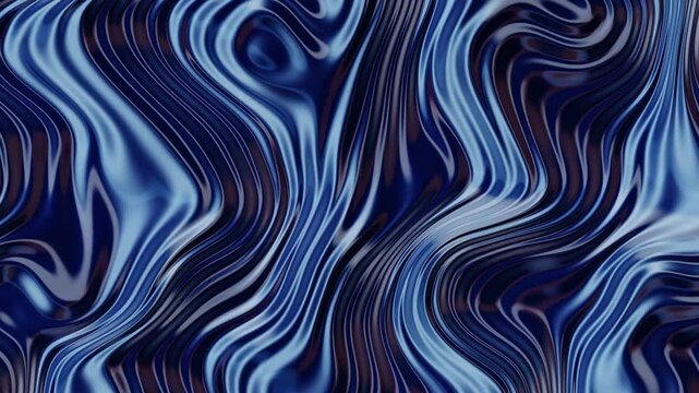Seamless Deep Blue Marble Waves with Flowing Silver Veins