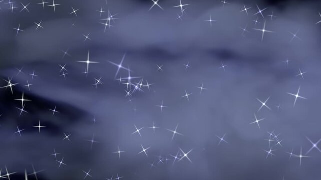 Twinkling White Stars on a Soft Lavender Blue Dreamy Background