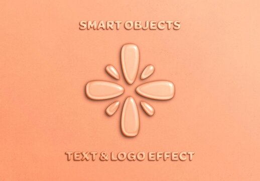 Orange Gloss Text & Logo Effect For Poster And Social Media Design