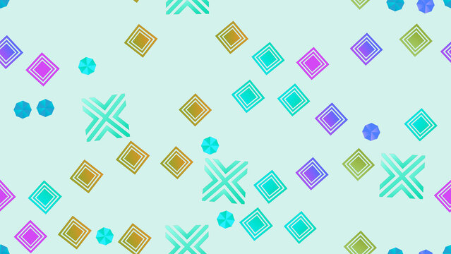 Geometric pattern with diamonds and X shapes