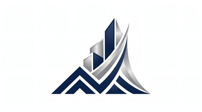 Modern Abstract Skyscraper Logo with Geometric Architectural Lines