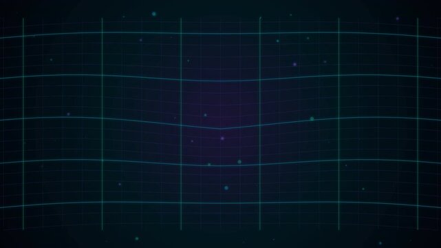 Abstract Cyber Isometric Grid Matrix Wave Background Seamless Loop 8s 4K