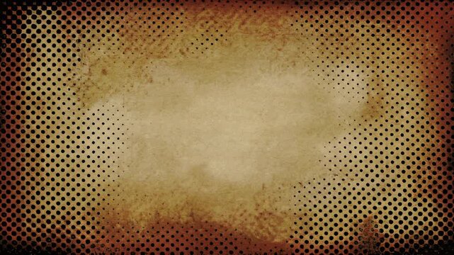 Aged parchment texture with grunge border and subtle dust motes in cinematic light