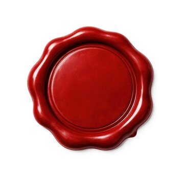 Elegant red wax seal stamp