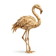 Naklejka premium 3.Flamingo Flatbread 3D Sculpture.