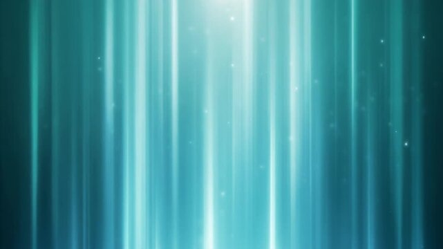 Bright Cyan Light Columns with Floating Sparkles