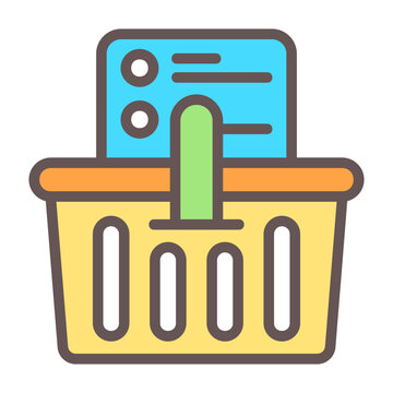 Shopping List Vector Icon Design