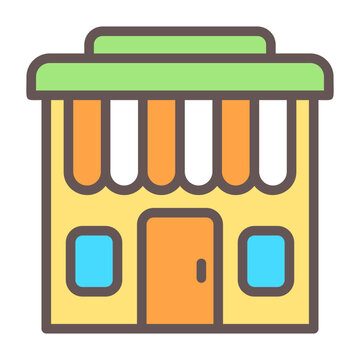 Shopfront Vector Icon Design