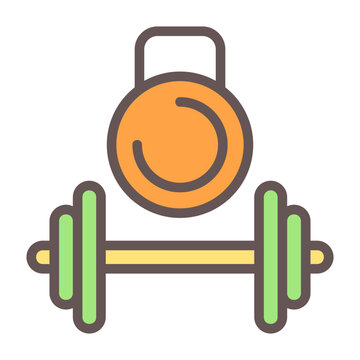 Fitness Equipment Vector Icon Design
