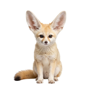 Fennec Fox Sitting with Large Ears