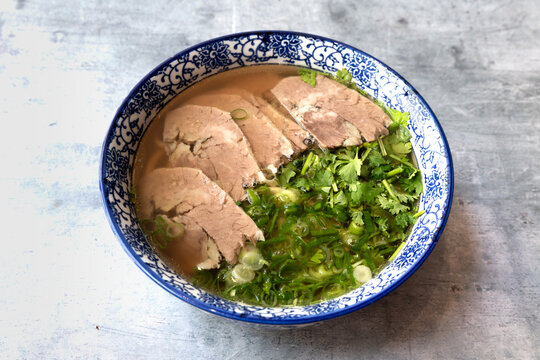 Vietnamese Beef Soup with Fresh Herbs