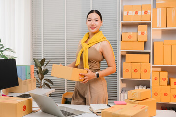 Woman Entrepreneur with Packages