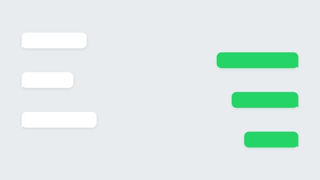 Minimalist user interface chat bubbles layout design for modern messaging apps.