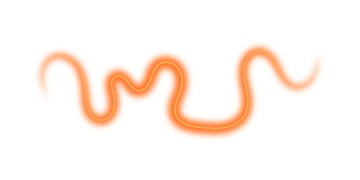 Abstract glowing coral red neon wave line on a clean white background, soft blurred organic curves with luminous edges, minimalist fluid light design for modern digital art and creative graphic projec