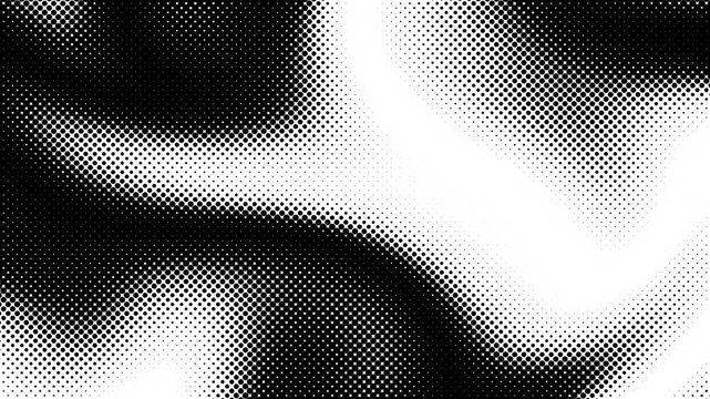 Abstract black and white halftone video background loop with motion