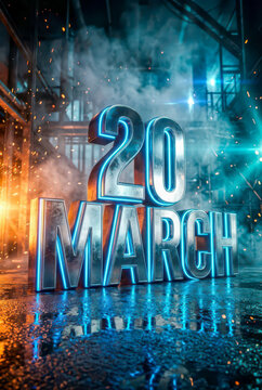 March 20 calendar date in industrial setting