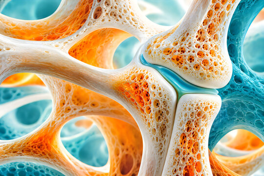 Abstract Organic Bone Texture Medical Illustration
