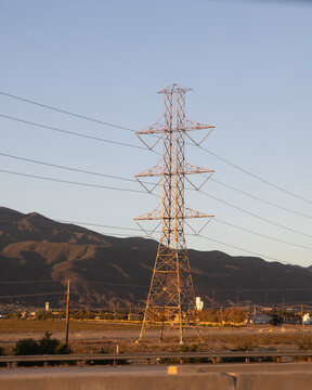 Electrical tower in California
