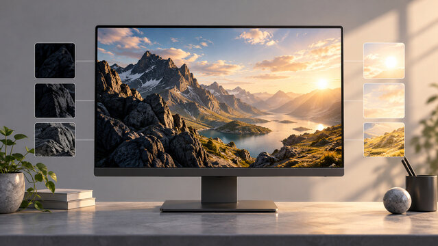 Monitor Dynamic Range with Shadow and Highlight Comparison Samples