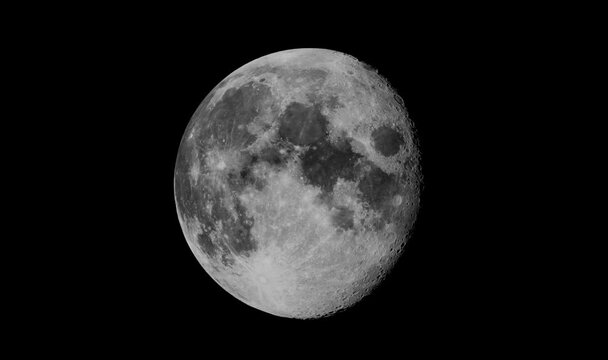 Lunar cycle video showing moon phases from full moon to crescent and fading out