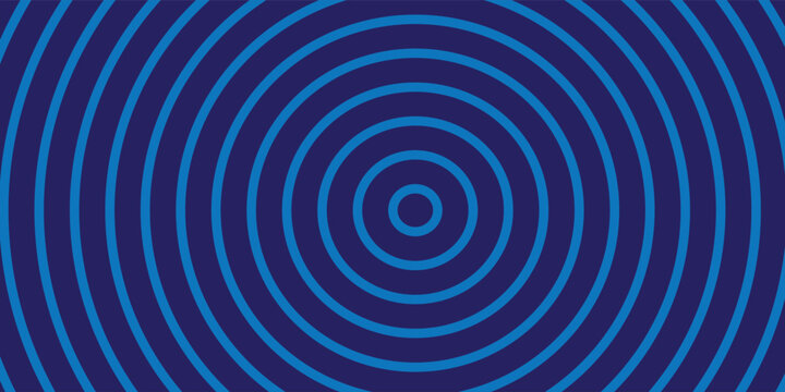 Garis geometris bercahaya biru abstrak pada latar belakang biru tua. Pola garis lingkaran biru mengkilap modern. Konsep teknologi futuristik. Cocok untuk sampul, poster, spanduk, brosur, 