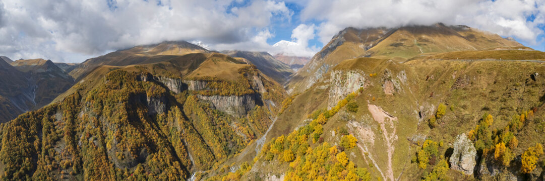 Sherkhota Mountain and southern caucasus scenery