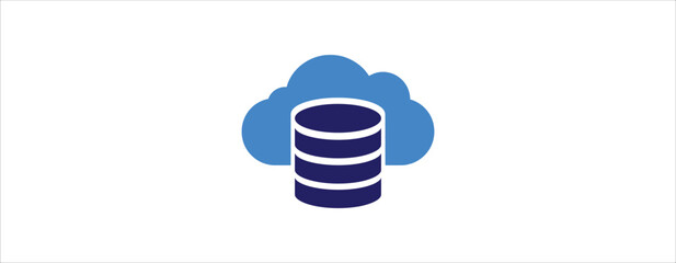 Cloud Computing Icon. Database storage, digital infrastructure, online data, server management, information technology. Scalable vector graphic for technology applications. © digital business
