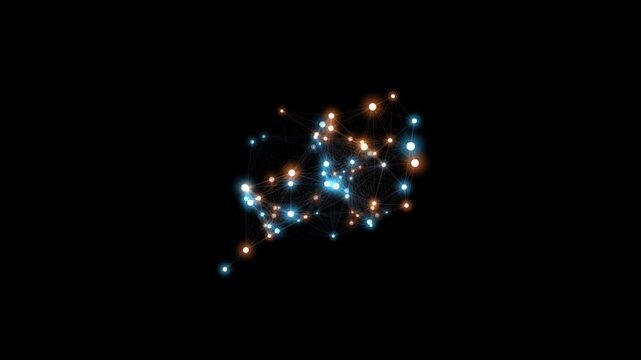 Abstract Quantum Neural Network Cyber Pulse Seamless Loop with #ff0...