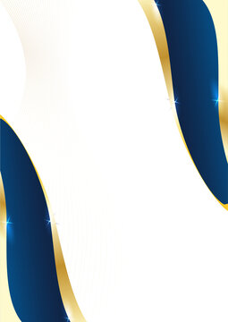 a portrait luxury abstract navy gold curve for corporate certificate background template