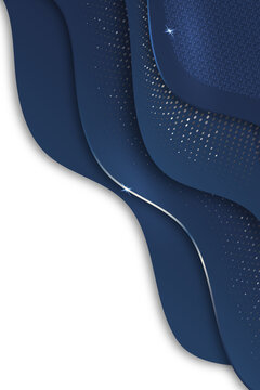 a portrait luxury abstract navy gold wave for corporate banner background design