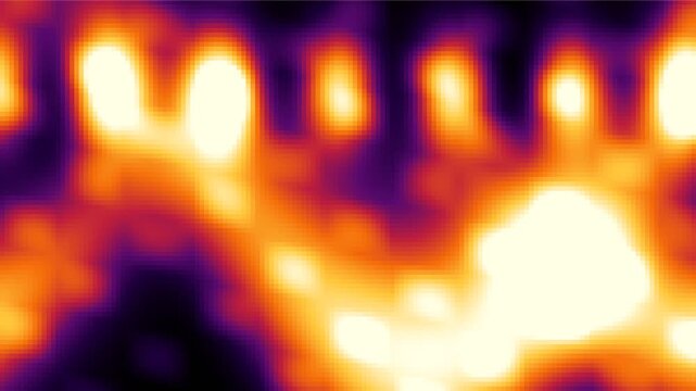 Audio spectrogram heat bands scrolling music visualization