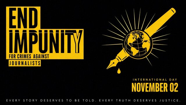End impunity for journalists awareness poster