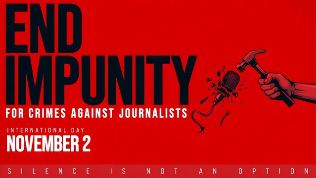 End impunity for journalists awareness banner