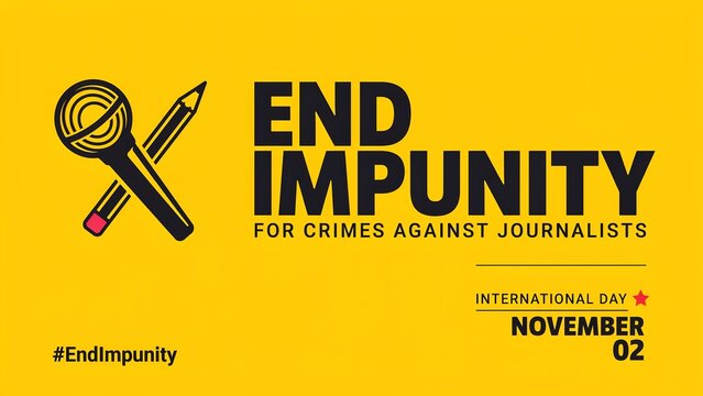 End impunity poster for crimes against journalists