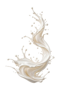 Milk splash, yogurt or white milk cream 3d illustration