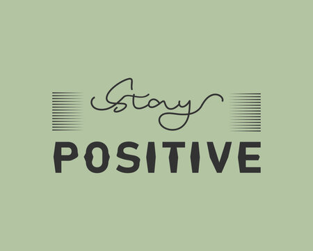 Motivational typography with stacked lines on a muted green background