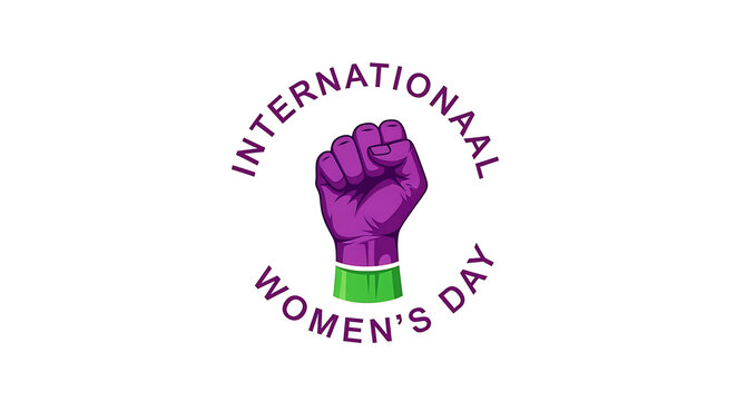 International women's day purple fist icon