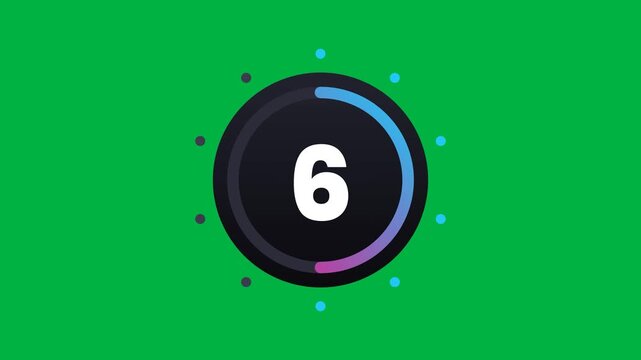 Final ten seconds ring countdown ending with GO burst