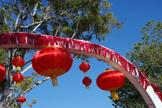 Chinese New Year Decoration in a California City
