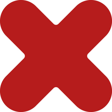 Bold Red X Close Symbol