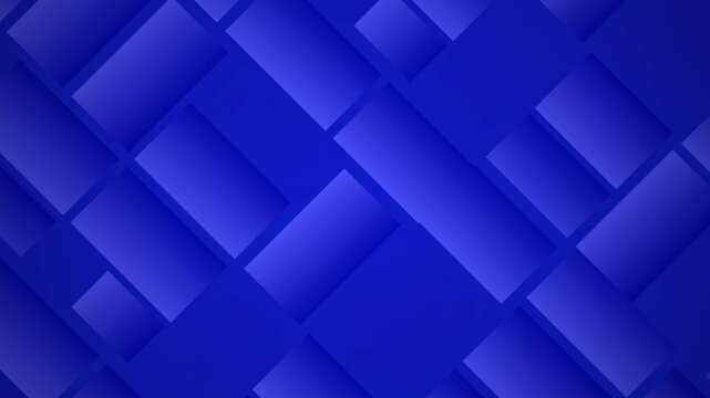 Abstract blue gradient rectangular pattern background, seamless looping abstract motion graphics for corporate video, modern diagonal pattern backdrop,4k loop animation