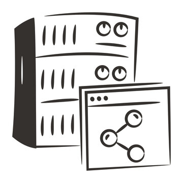 An icon design of share server 