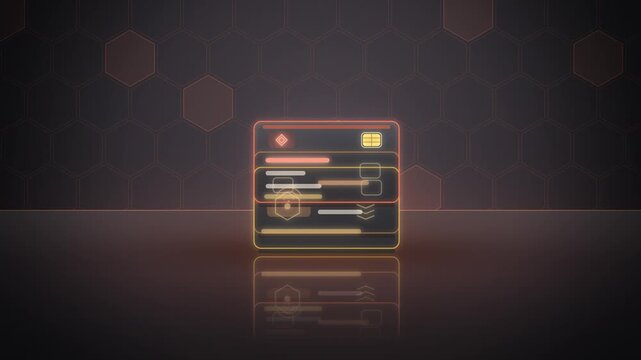 Credential card stack for digital identity centered view animation