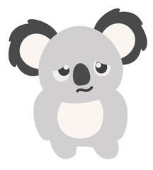 Cute cartoon koala bear character isolated on transparent background png clipart © Mayumi